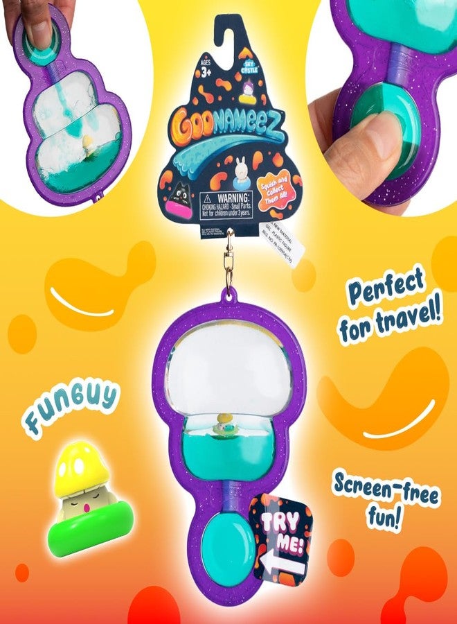Sky Castle Goonameez, Hand-Held Sensory Toy with Floating Characters, Mesmerizing Water Mix Fidget Toy - Collect All 6 Unique Shapes for Squishy Fun, Perfect Travel Toy! (Funguy) - Image 2